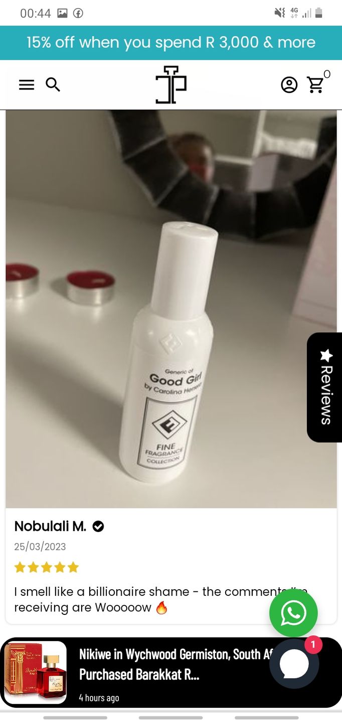 Customer photo review of GENERIC OF GOOD GIRL BY CAROLINA HERRERA FOR WOMAN