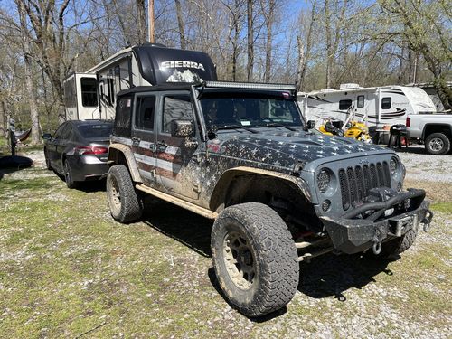 Customer photo review of MEK Removable Trail Armor: JK Hood