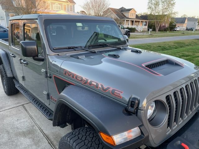 Customer photo review of Matte Black Fender Vent Premium Wrap Decal for Wrangler and Gladiator