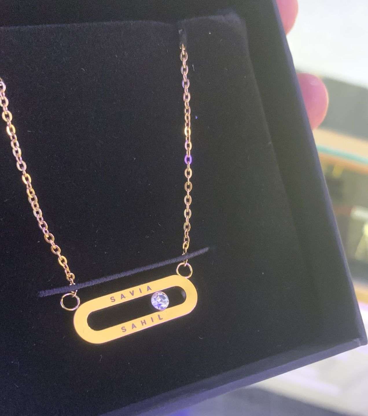 Customer photo review of Personalised Eternal Pendant