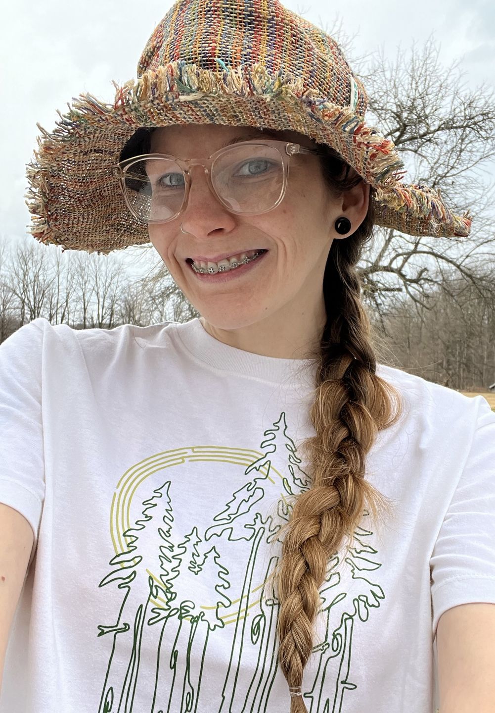 Customer photo review of Rainbow Woven Hemp Hat