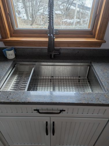 Customer photo review of 33" Workstation Sink - 8" Depth - Single Bowl - Reversible (5LS33c-8)