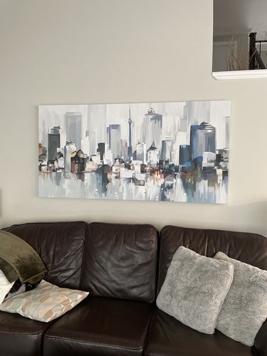 Customer photo review of 'Abstract Toronto' Framed Canvas