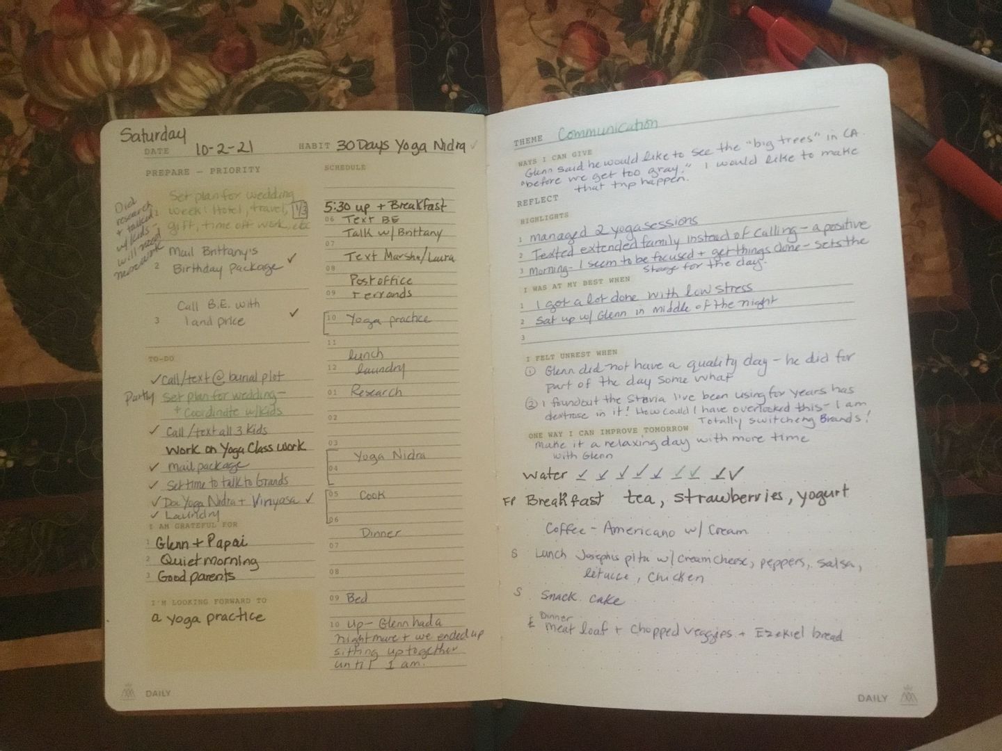 Customer photo review of Monk Manual Extension Pack - 12 Month Goals + Calendar