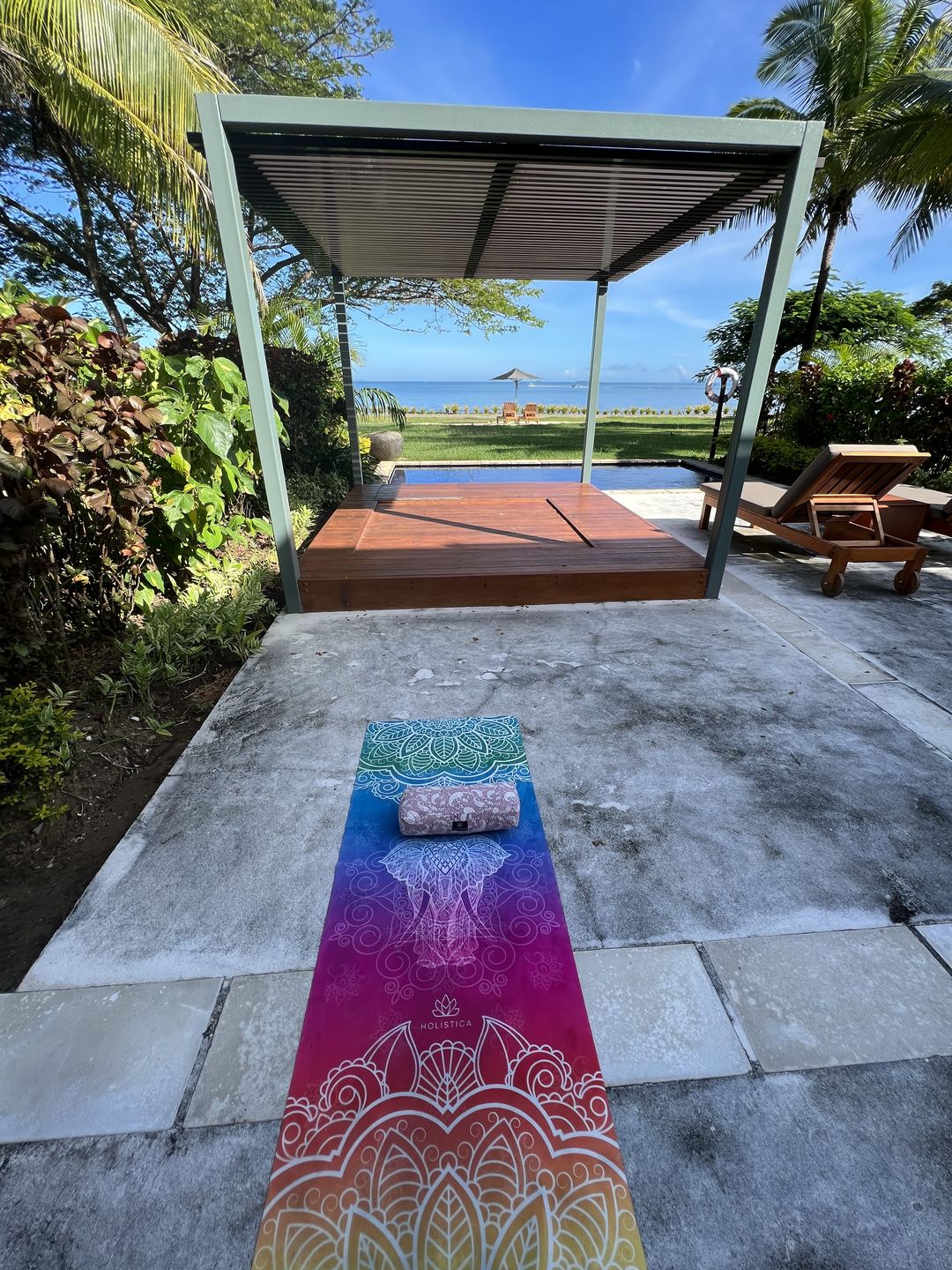 Customer photo review of Travel Yoga Bolster ~ Indi Rose Paisley