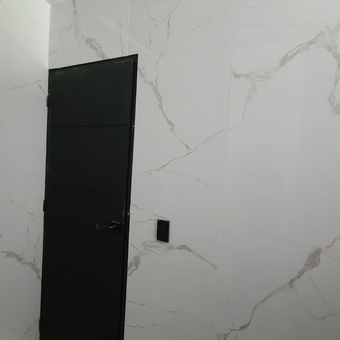 Customer photo review of White Carrara Marble Wall Panel 96" X 48"