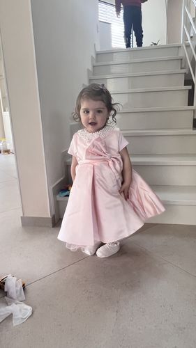 Customer photo review of Flower Girl Dresses Toddler Princess Dress Summer Beaded Bow Dress Birthday Party Dress