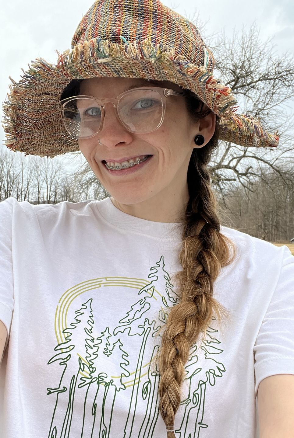 Customer photo review of Rainbow Woven Hemp Hat