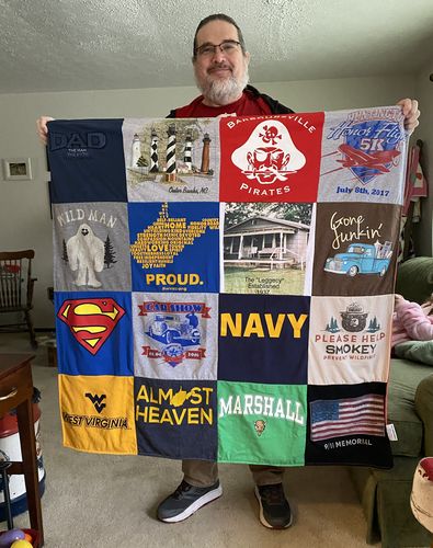T-shirt quilt featuring pirates by Carla  from WV