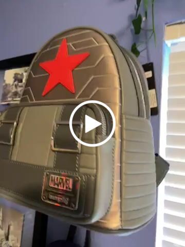 Customer video review of Loungefly Marvel Winter Soldier Cosplay Mini Backpack