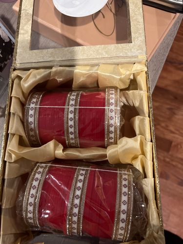 Customer photo review of Flower Bindi Chooda in Classic Red