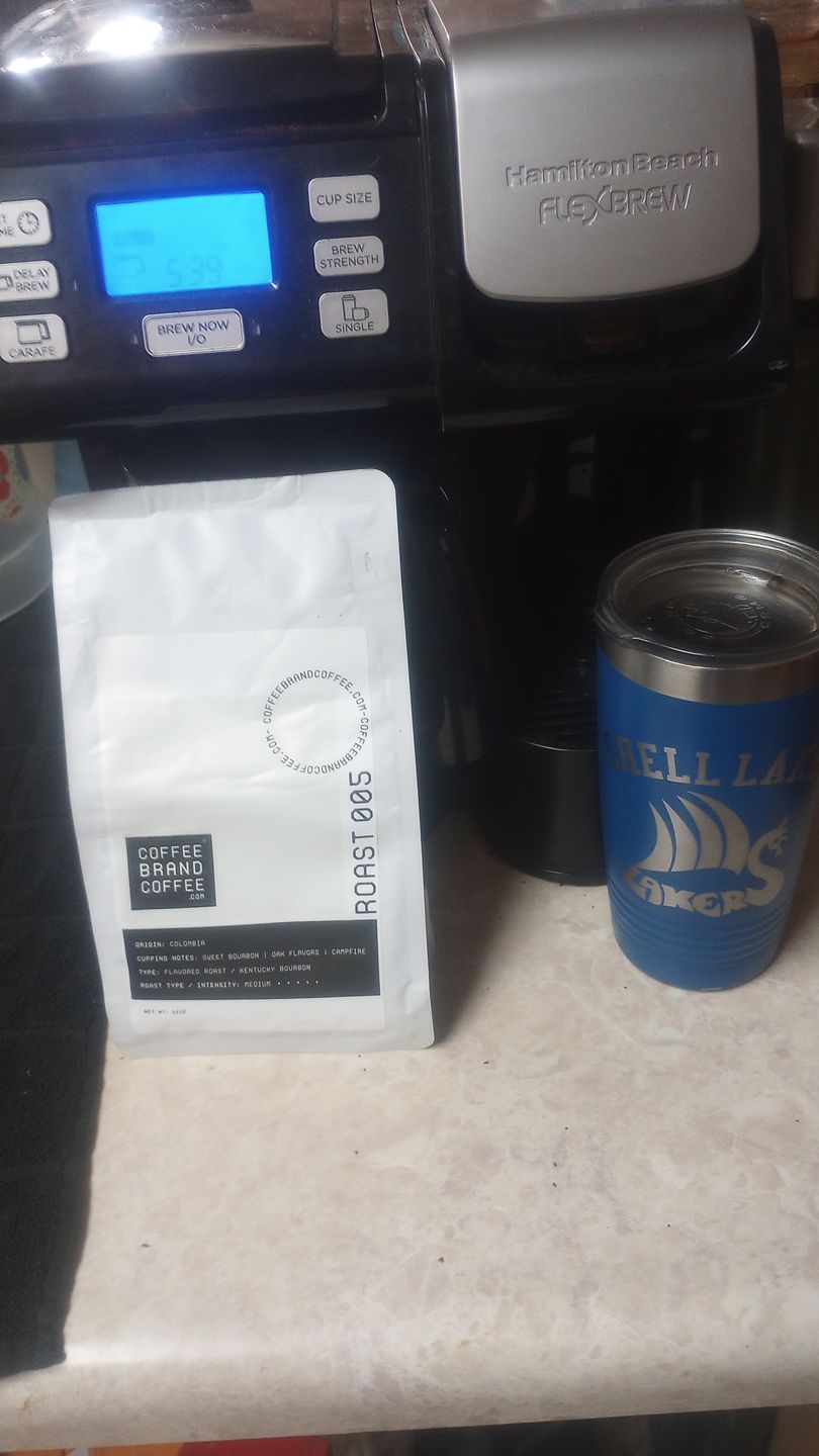 Customer photo review of Bourbon Flavored Coffee