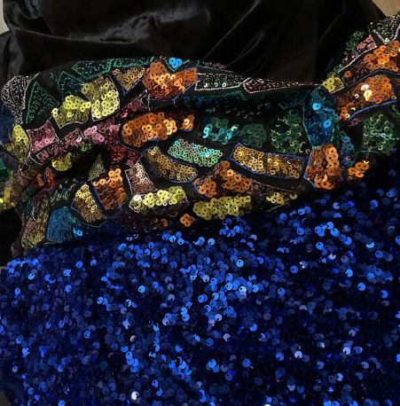 Customer photo review of Royal Blue Sequin on  Velvet
