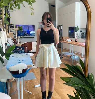 Customer photo review of Ivory Stretch Silk