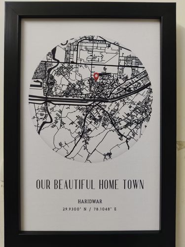 Customer photo review of Map Art - White - The Minimalist