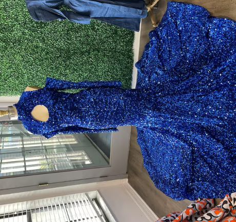 Customer photo review of Royal Blue Sequin on  Velvet