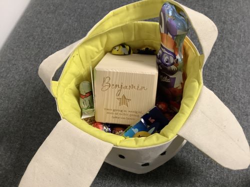 Customer photo review of Spardose aus Holz mit Wunschgravur und Metallschloss