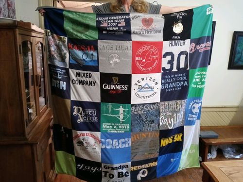 T-shirt quilt featuring redskins by Teresa from VA