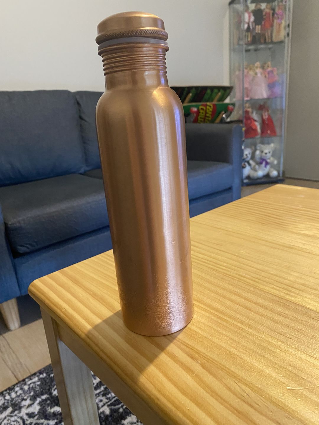 Customer photo review of Matte Copper Water Bottle
