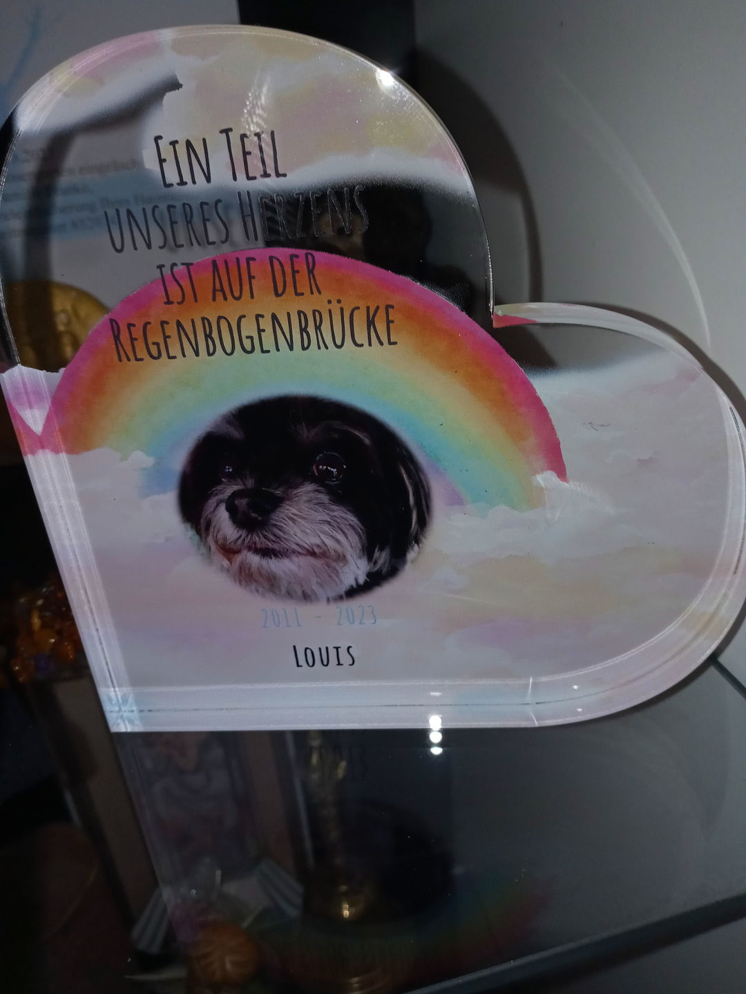 Customer photo review of Dein Foto mit Regenbogen - Individuelles Glasherz