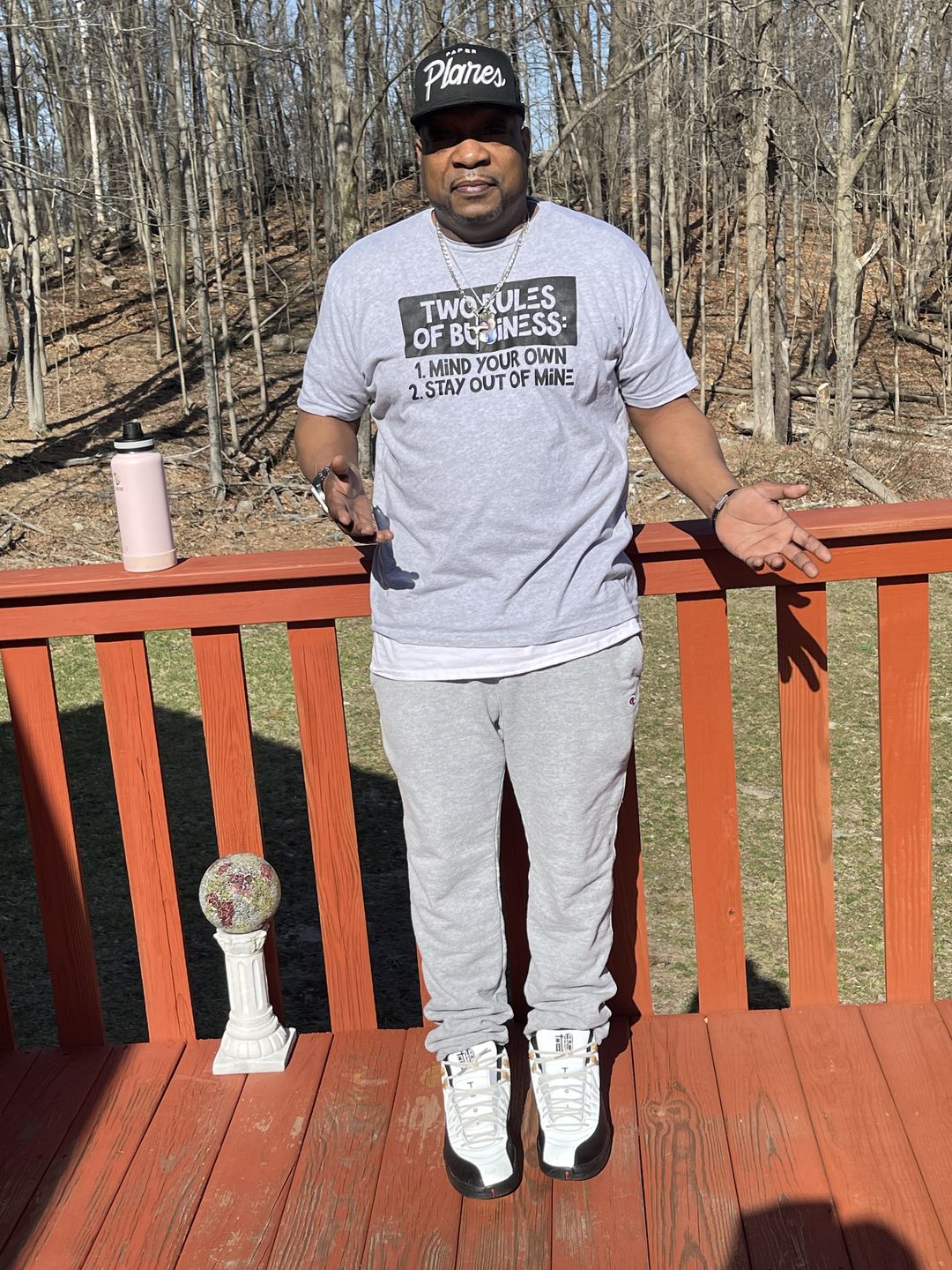 Customer photo review of Two Rules Of Business Sweatshirt