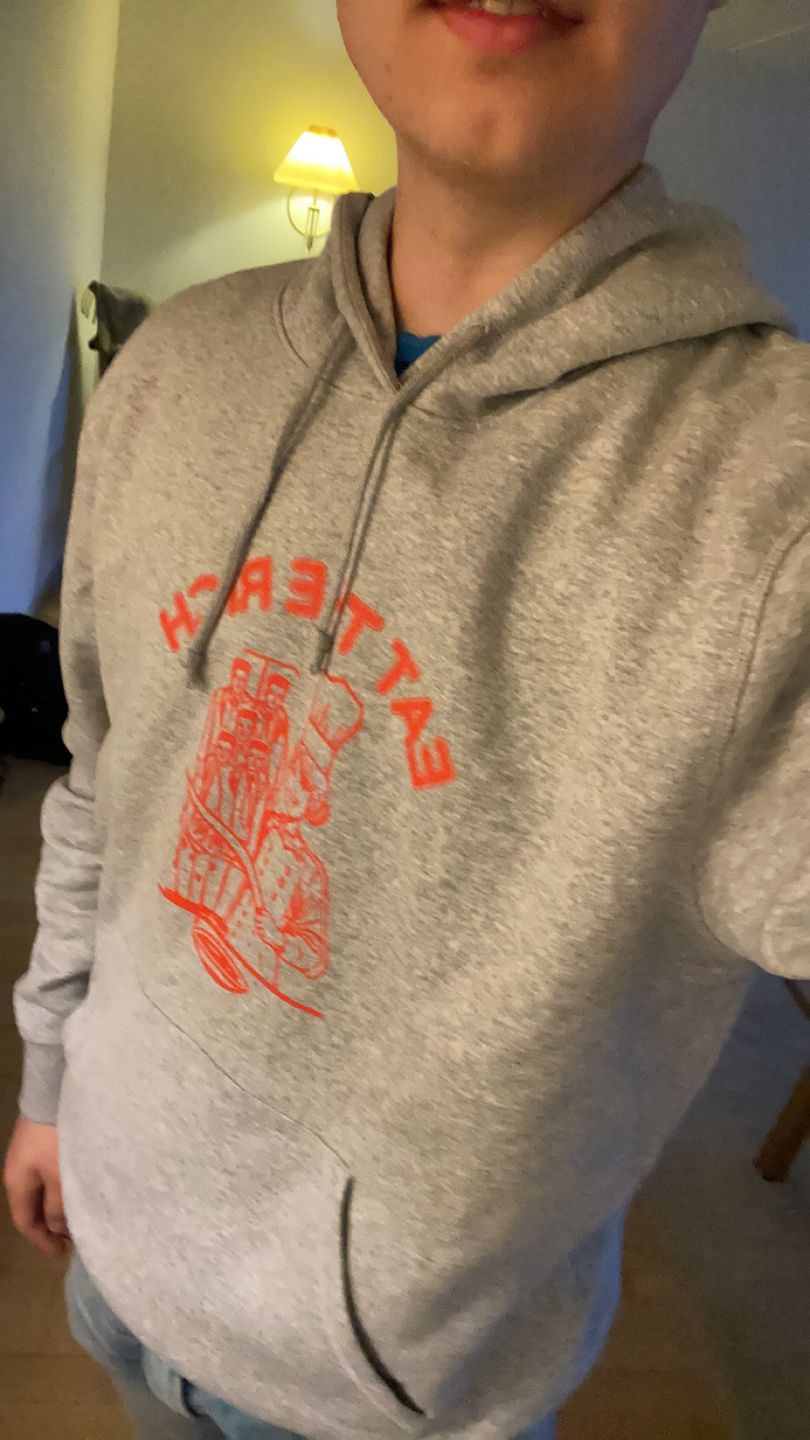 Customer photo review of Eat The Rich - Organic Unisex Hoodie