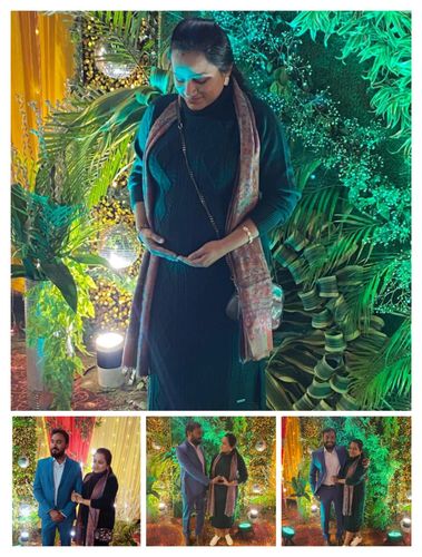 Customer photo review of Classic Black Stretchable Maternity Dress