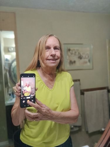 Customer photo review of Brigitte Brianna Blouse Tee