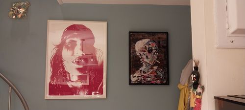 Customer photo review of Skeleton Smoking - Van Gogh Warhol Mashup