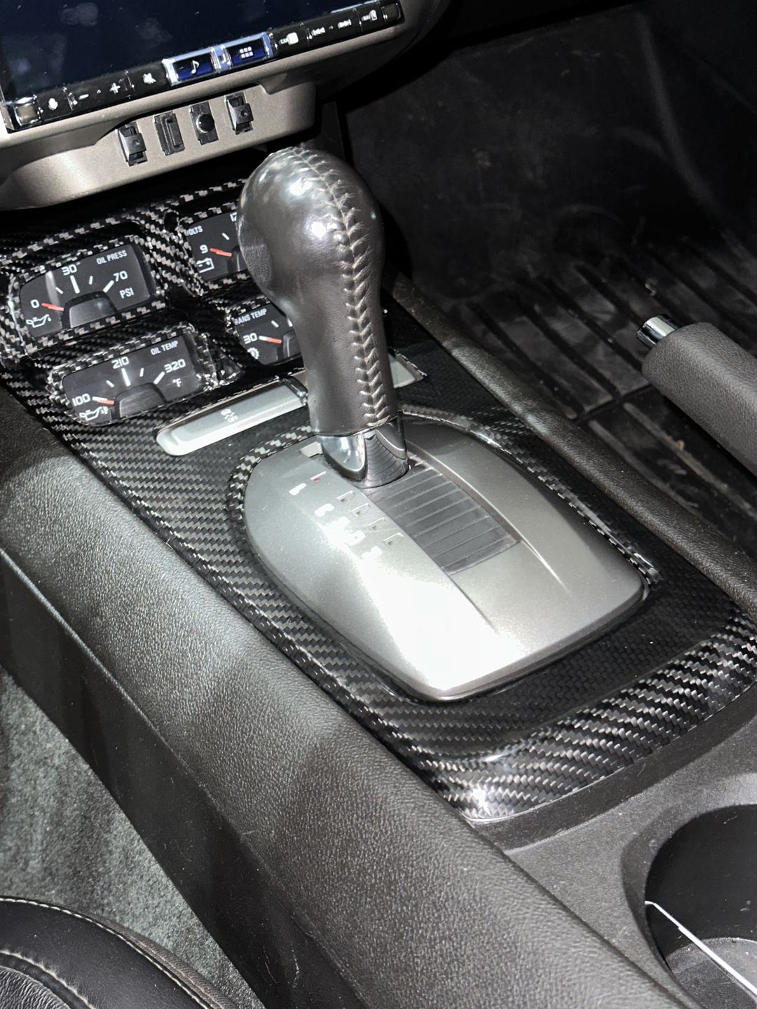 Customer photo review of Interior Carbon Fiber Center Console Cover for 2010-2015 Chevy Camaro