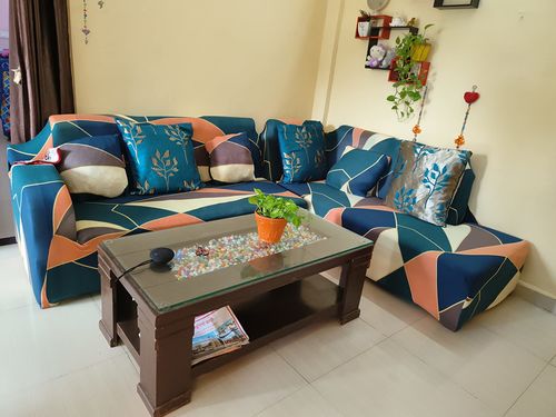 Customer photo review of L Shape Sofa Cover