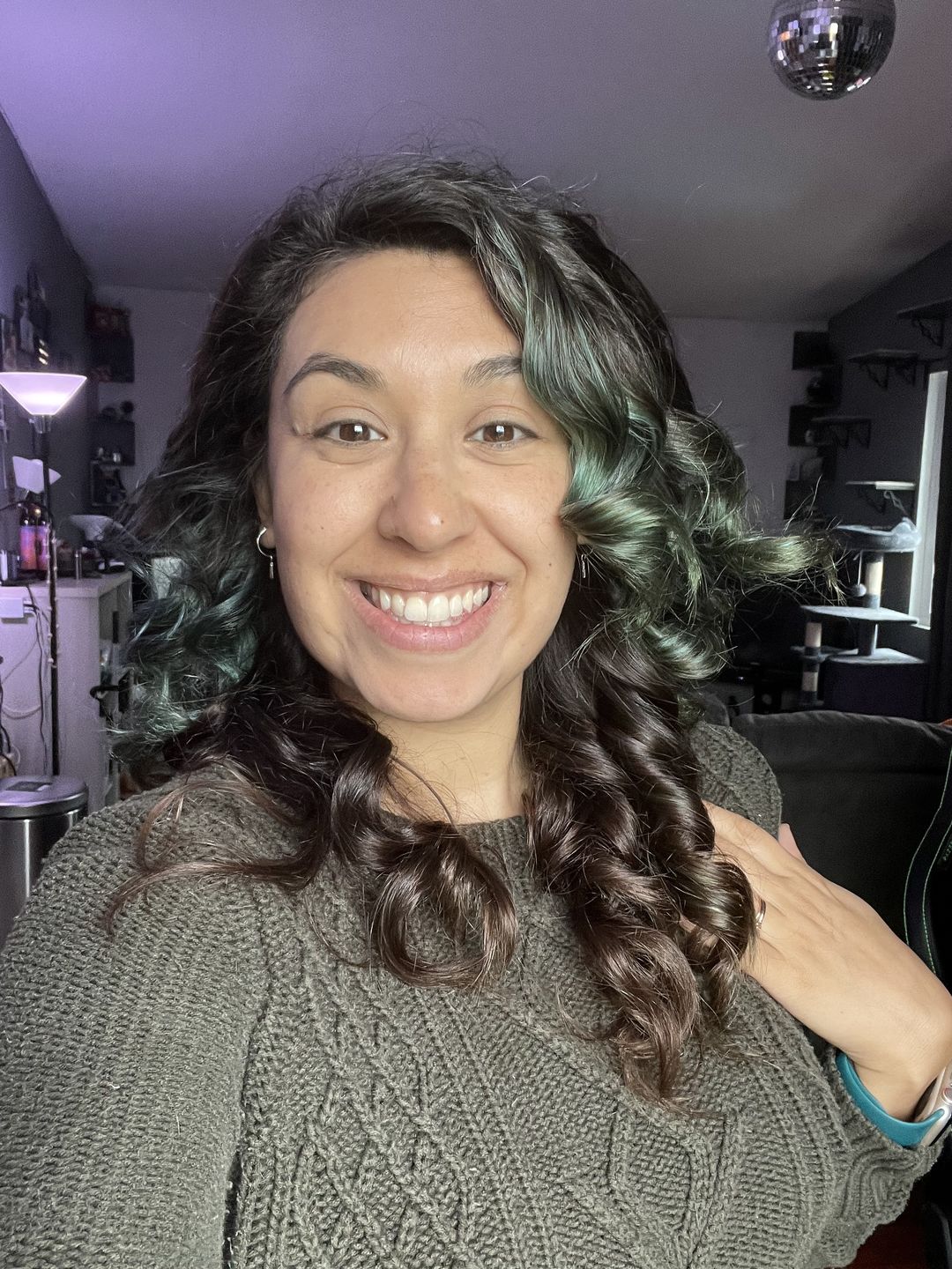 Customer photo review of Curling Headband - Cream