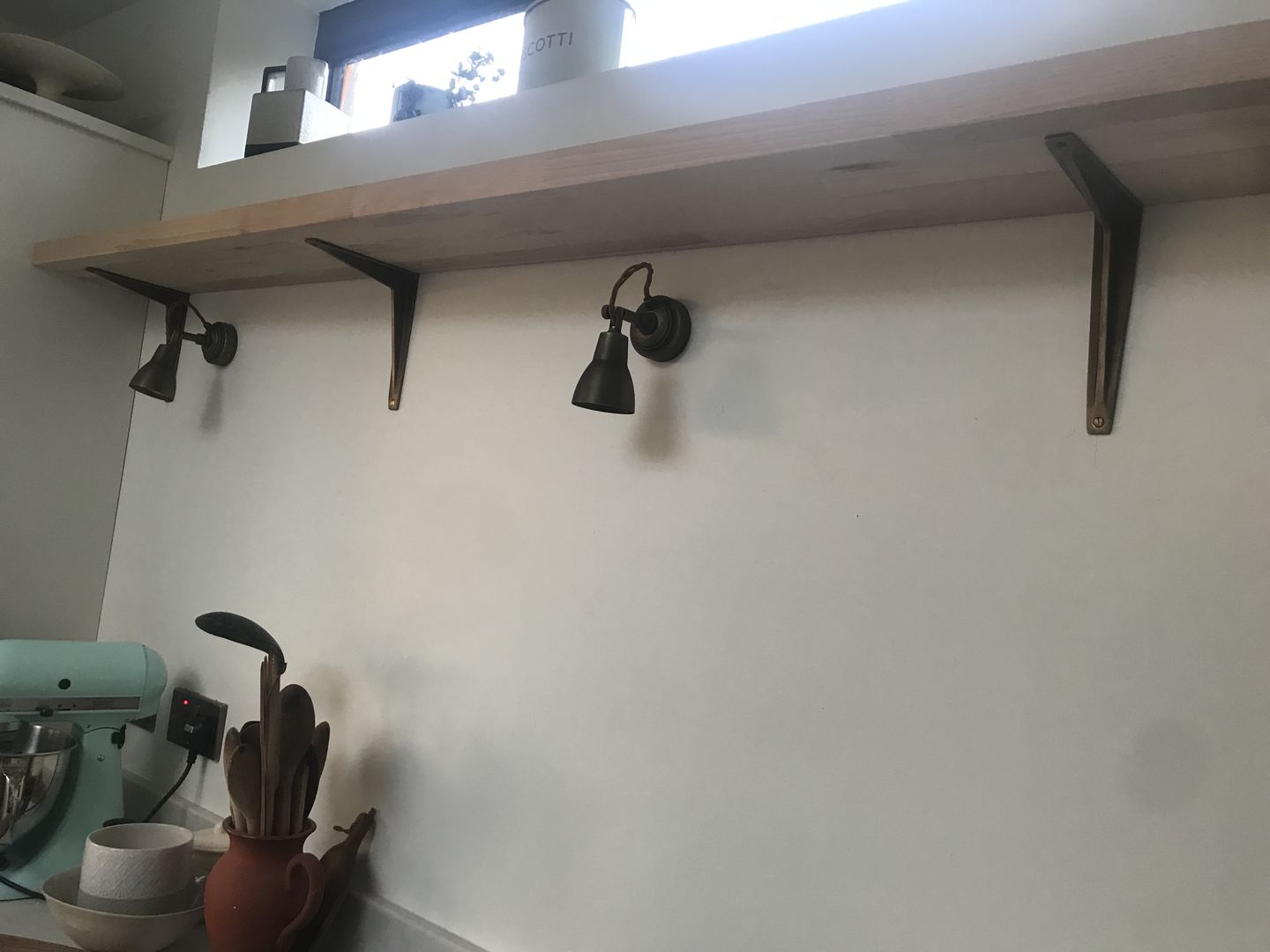 Customer photo review of Heritage Solid Brass Shelf Bracket