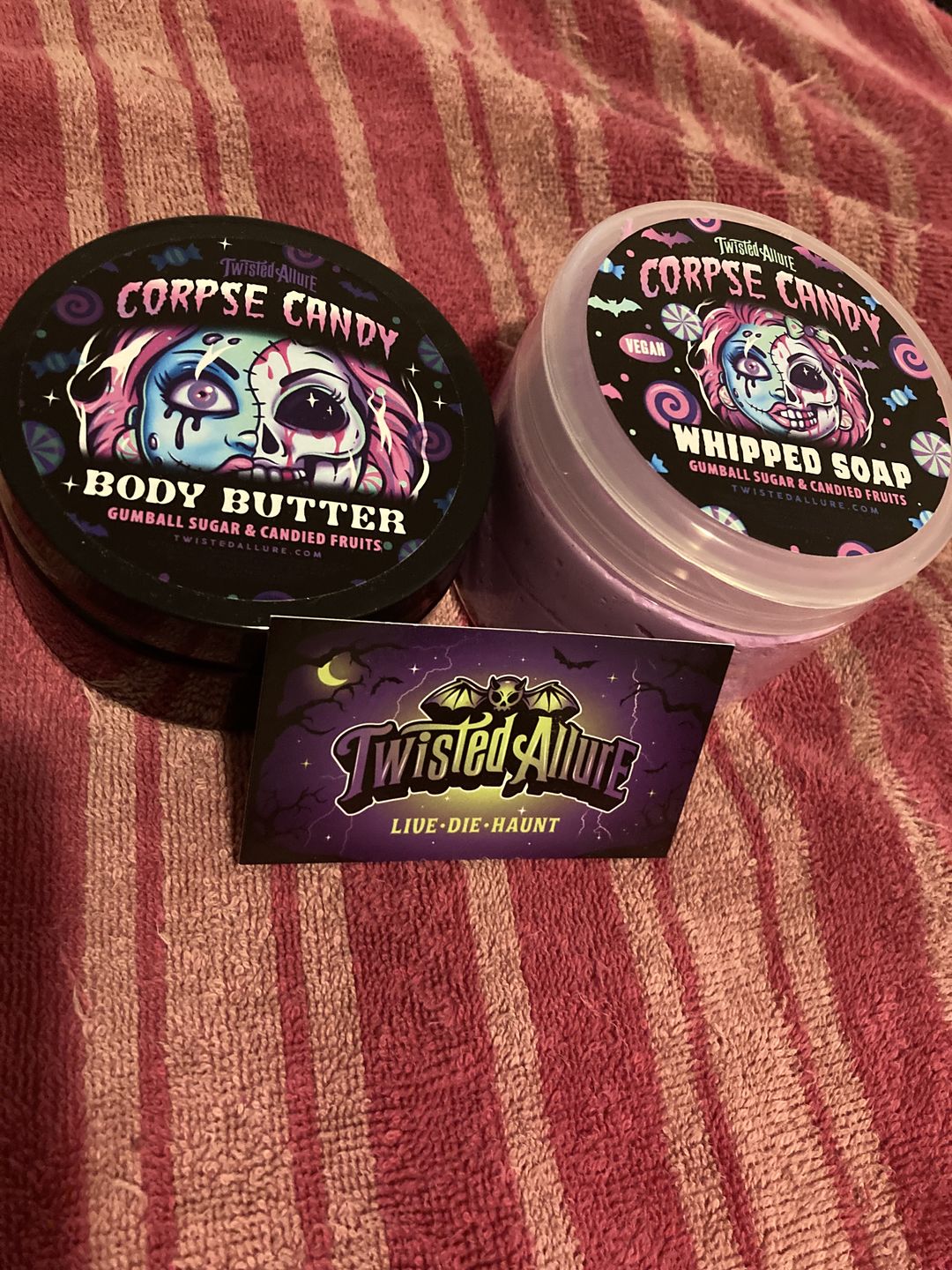 Customer photo review of Corpse Candy Body Butter (Gumball sugar & Candy Fruits)