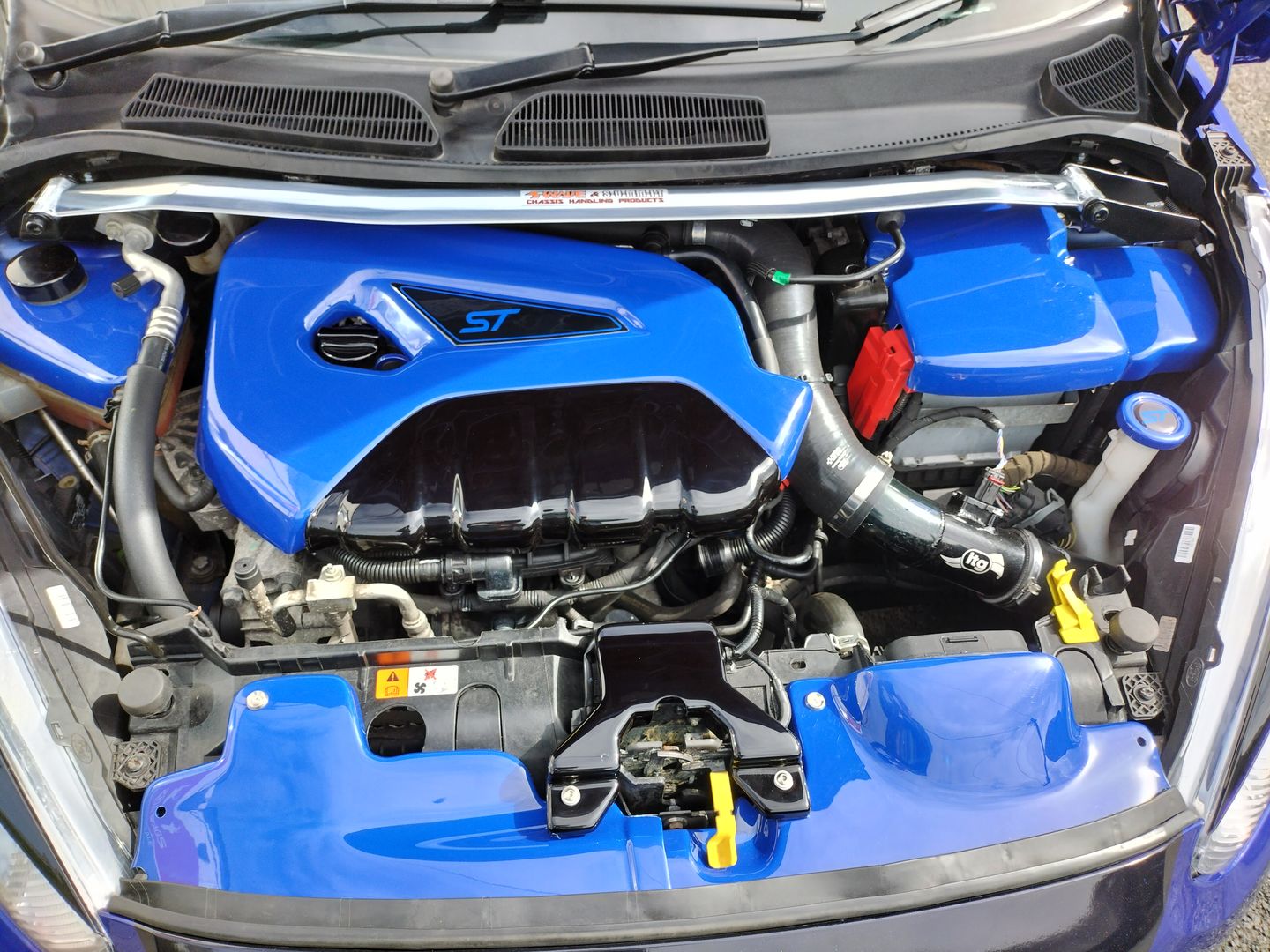 Customer photo review of Proform Bonnet Catch Plate Cover (various colours) - MK7.5 Fiesta