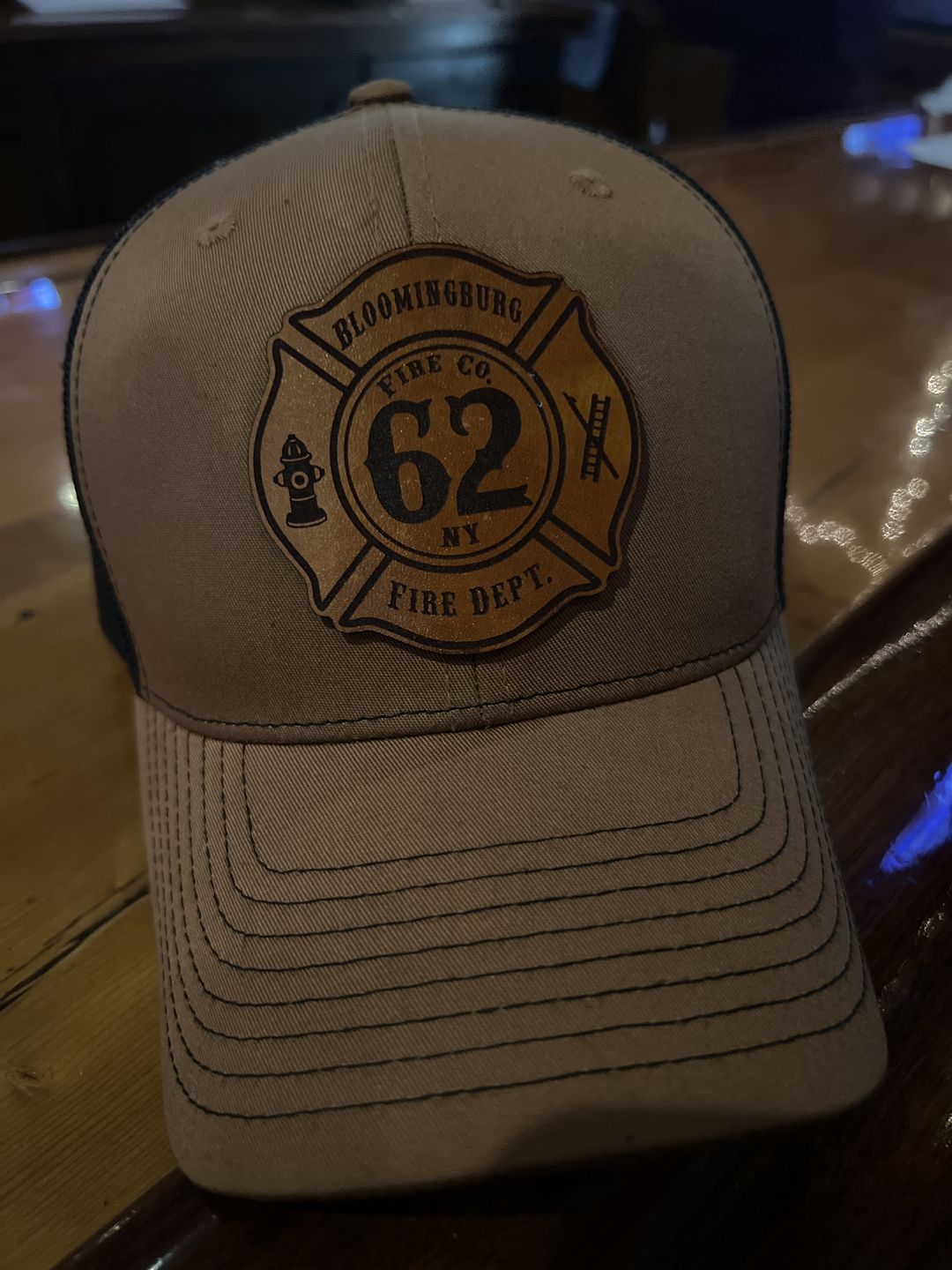 Customer photo review of Custom Maltese Leather Patch Hat