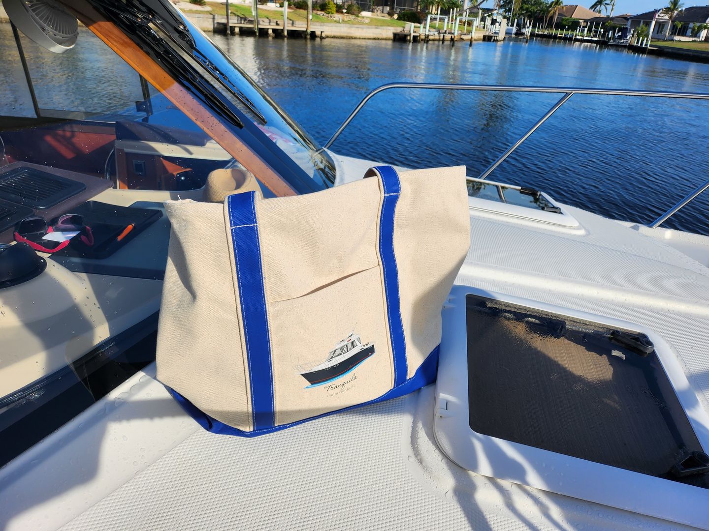 Customer photo review of Custom Boat Tote Bags
