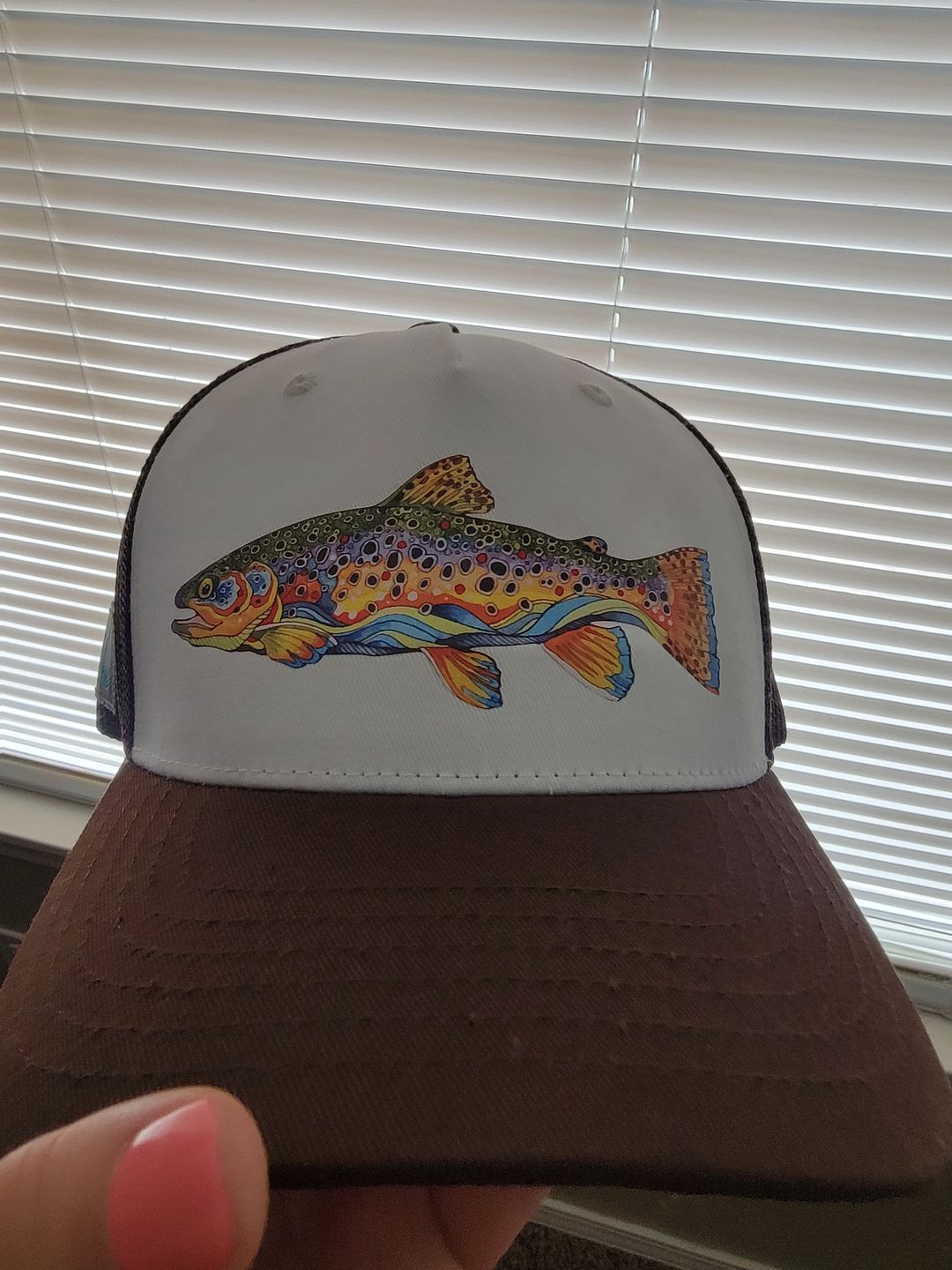 Customer photo review of Unbound Brown Trucker Hat