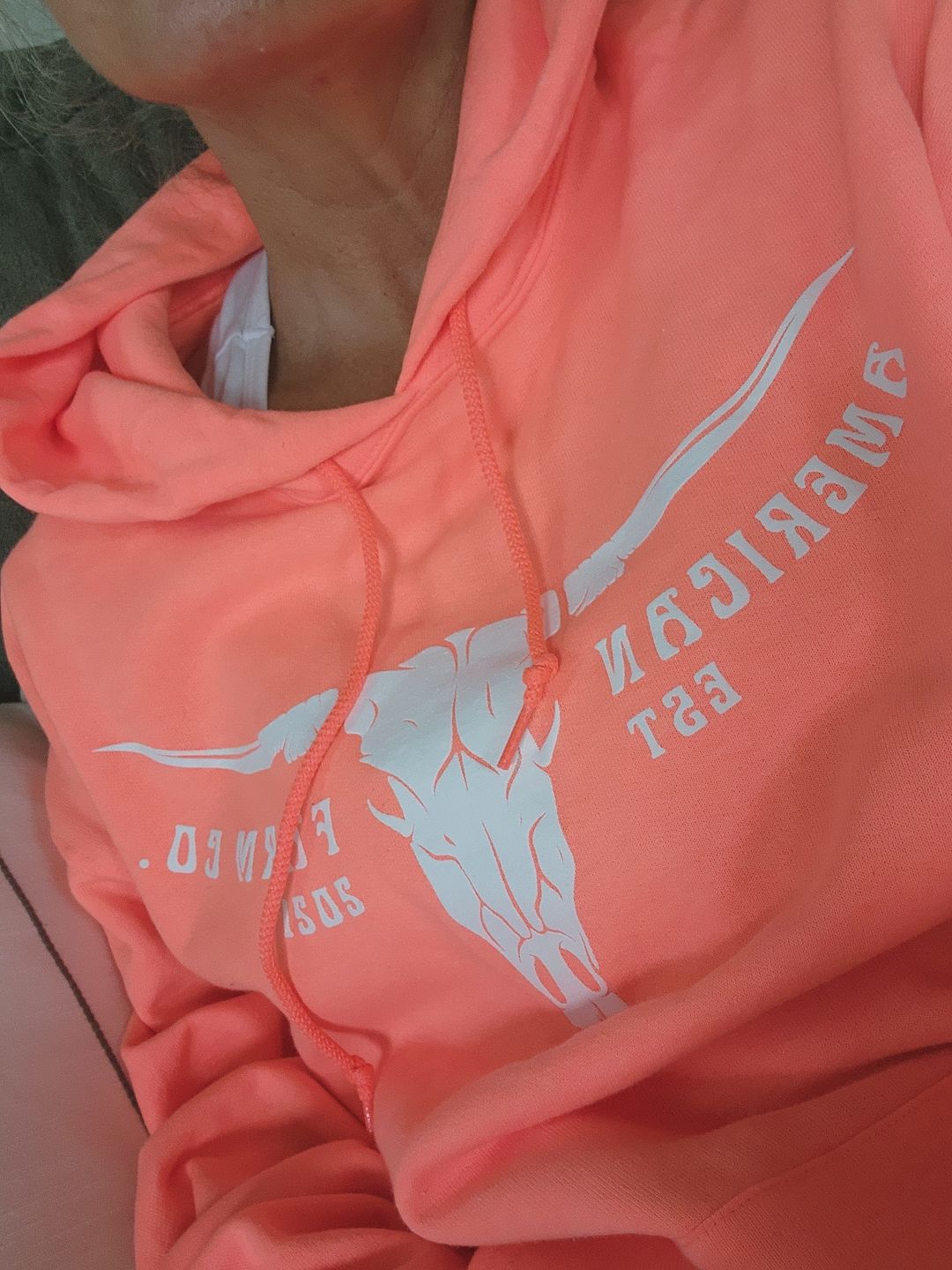 Customer photo review of Neon "Skull" Hoodie