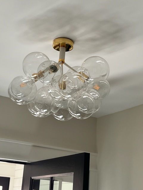 Customer photo review of Modern Cluster Glass Bubble Chandelier / Semi Flush