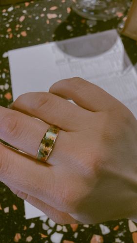 Customer photo review of Van Gogh Sunflowers Tablo Tasarım İnce Yüzük