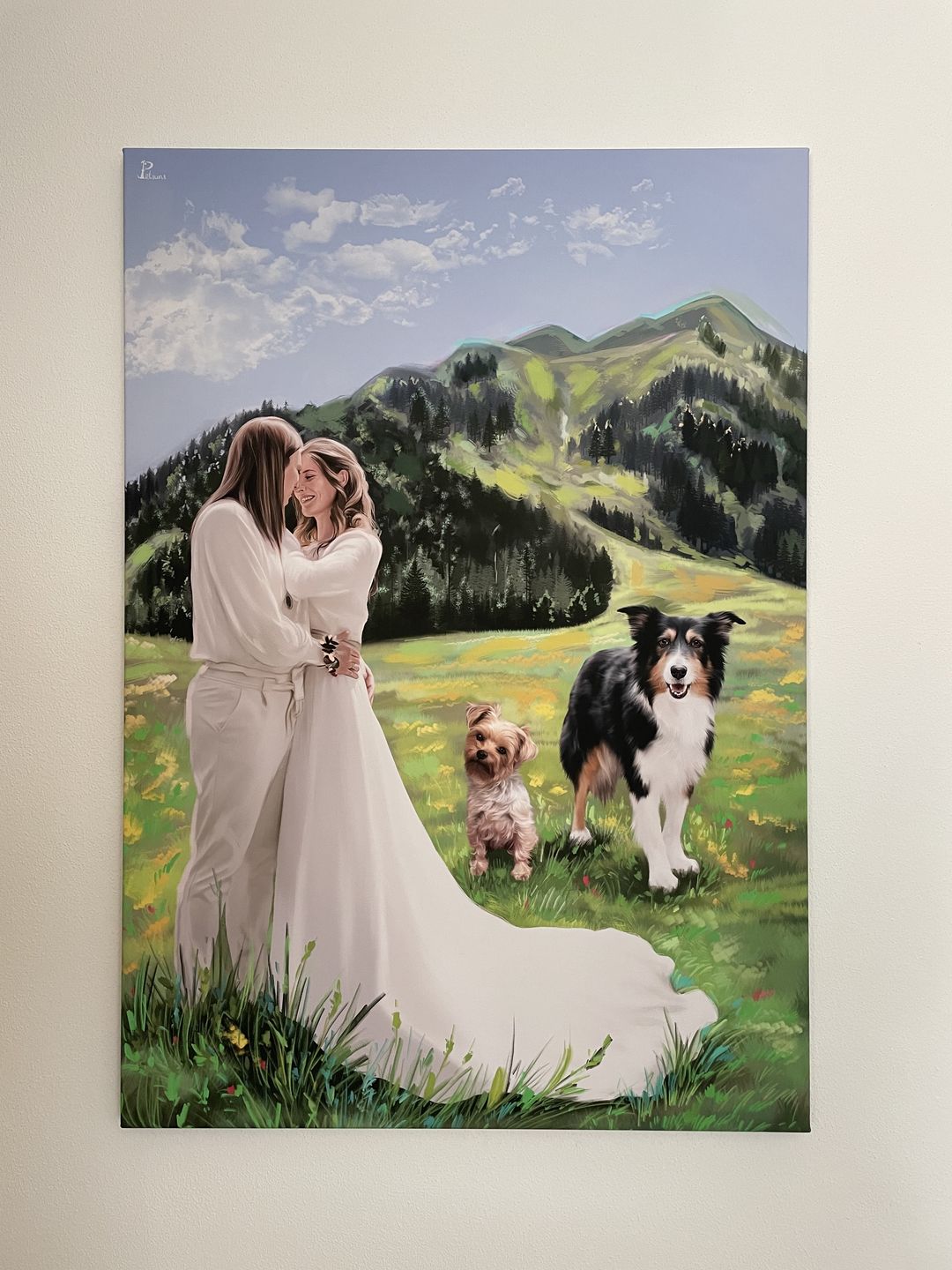 Customer photo review of Handgemaltes Haustierportrait auf Premium Leinwand im Naturalistischen Stil