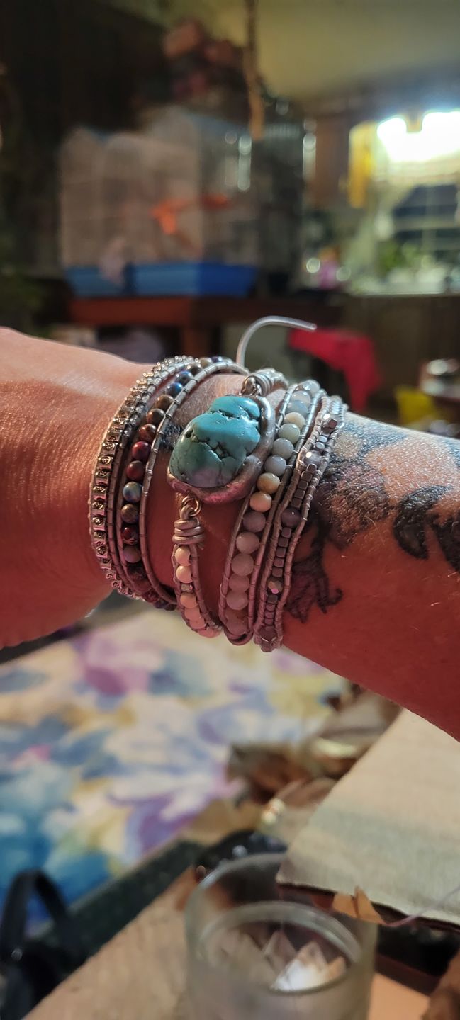 Customer photo review of The Turquoise Protection Wrap Bracelet