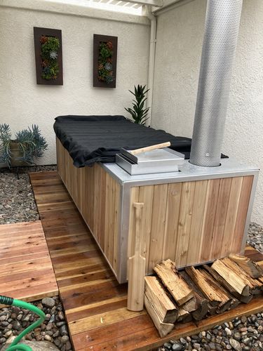 Customer photo review of Wood Burning Hot Tub