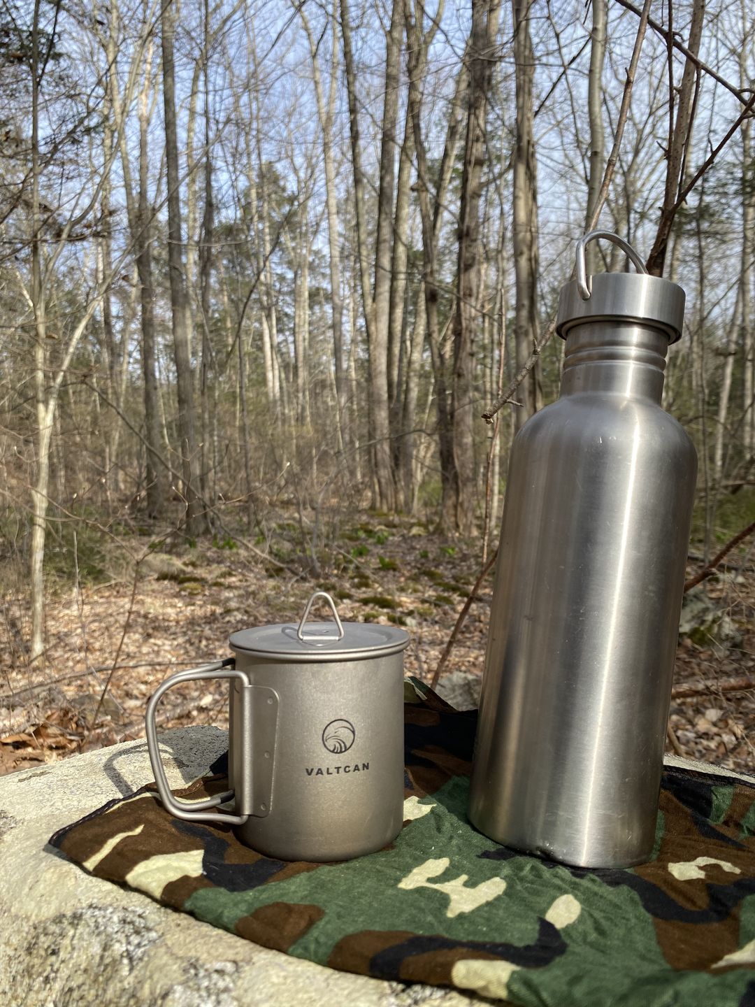 Customer photo review of Valtcan 300ml Titanium Cup Pot Backpacking Mug 10 oz