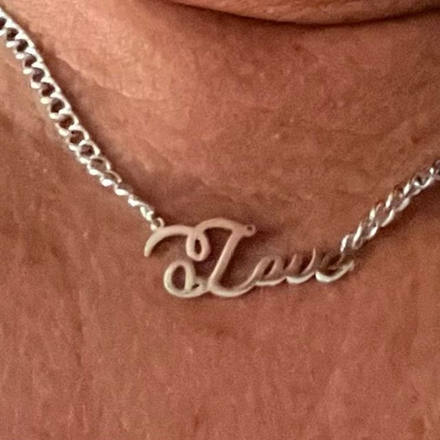 Customer photo review of Personalized Name Necklace