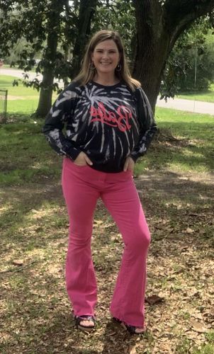 Customer photo review of Judy Blue Reg/Curvy Pink Lady Jeans