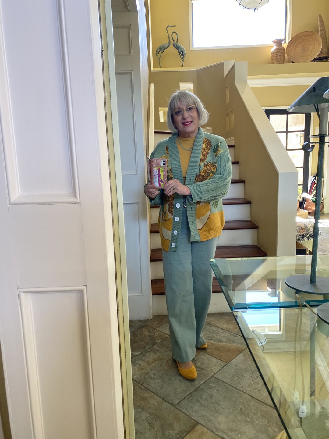Customer photo review of Van Gogh Vintage Cardigan Knit Sweater