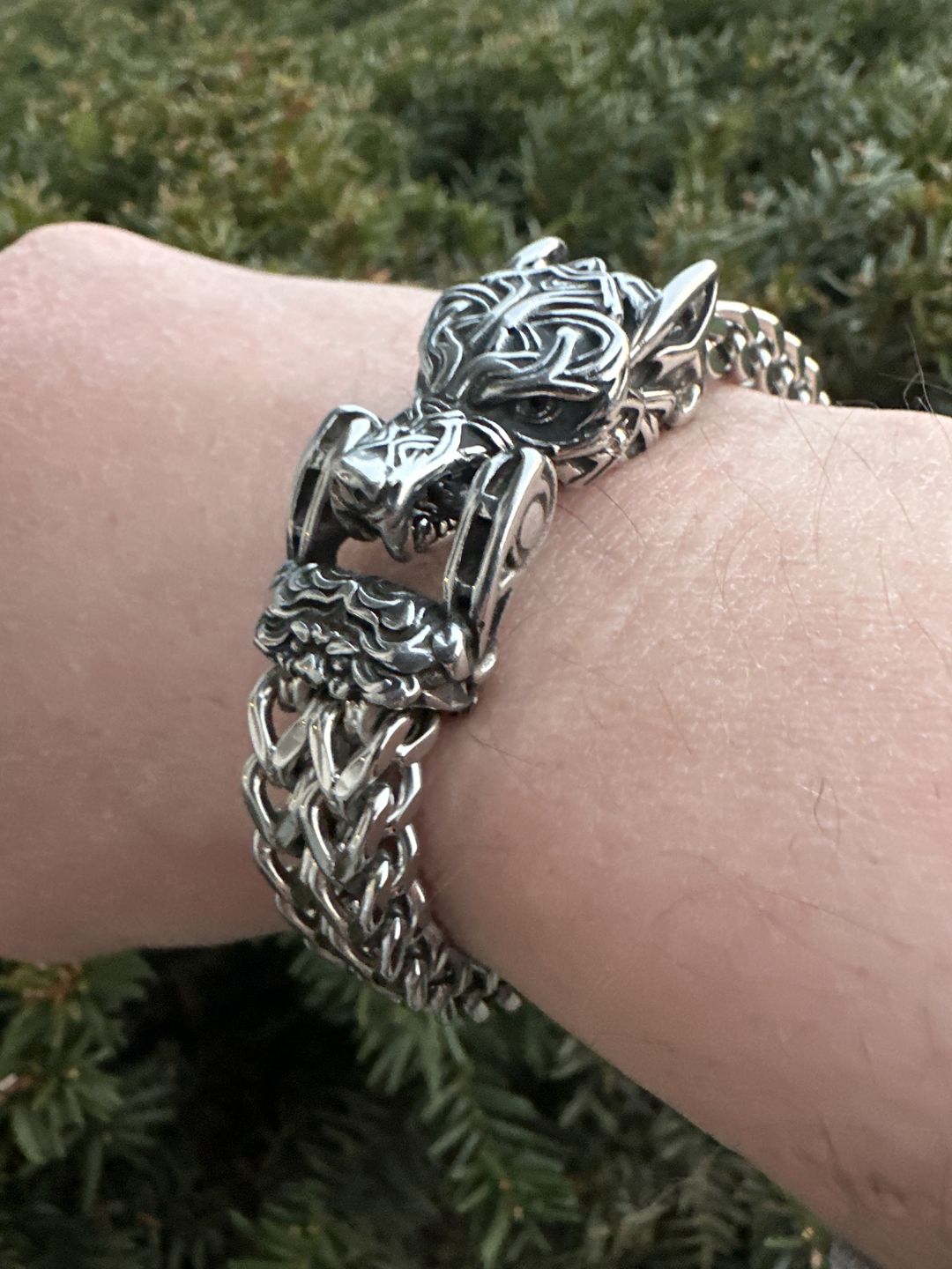 Customer photo review of Fenrir - The Great Wolf - Stainless Steel Bracelet