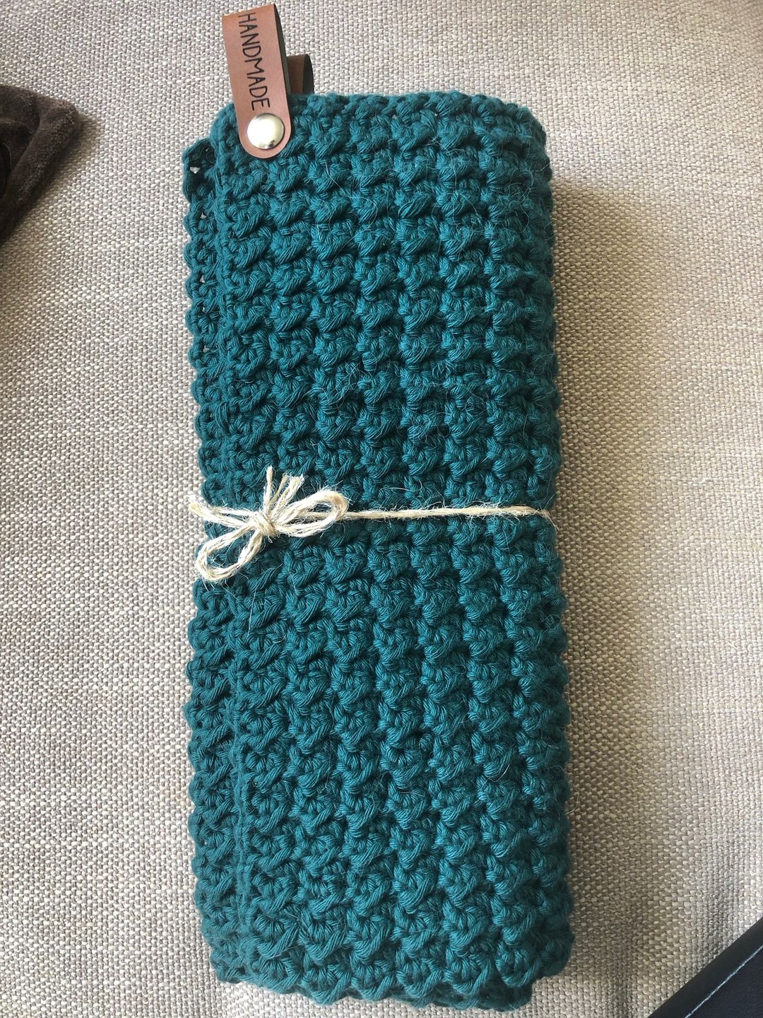 Customer photo review of Kunstleder Label HANDMADE für Häkelkörbe etc. - 90x15 mm - CS0018